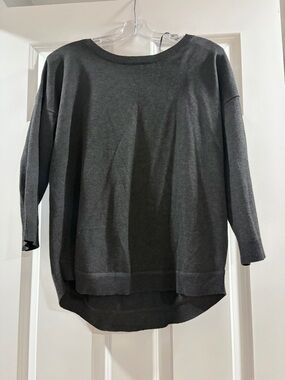 Melissa Paige Charcoal Gray Knit Top